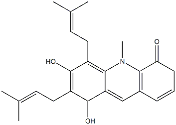 1,3-DIHYDROXY-10-METHYL-2,4-DIPRENYLACRIDONE Struktur