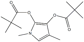 2,3-BISTRIMETHYLACETOXYMETHYL-1-METHYLPYRROLE Struktur