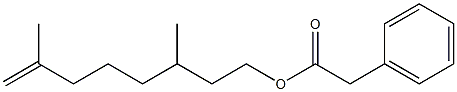 BENZENEACETICACID,3,7-DIMETHYL-7-OCTENYLESTER Struktur