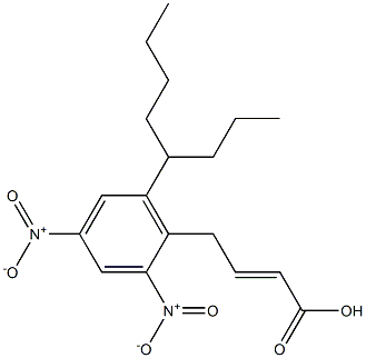 2,4-DINITRO-6-(1-PROPYLPENTYL)-PHENYLCROTONATE Struktur