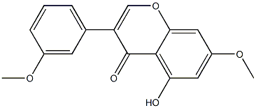 5-HYDROXY-7-METHOXY-3-(3-METHOXYPHENYL)-4H-1-BENZOPYRAN-4-ONE Struktur