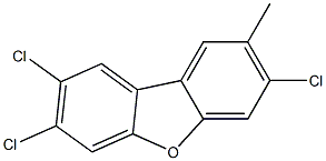 8-METHYL-2,3,7-TRICHLORODIBENZOFURAN Struktur