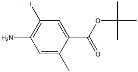 tert-butyl4-amino-5-iodo-2-methylbenzoate Struktur