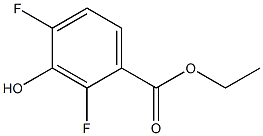 2,4-DIFLUORO-3-HYDROXYBENZOIC ACID ETHYL ESTER Struktur