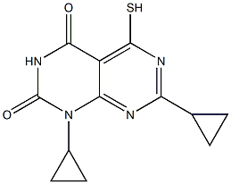 1,7-DICYCLOPROPYL-5-MERCAPTOPYRIMIDO[4,5-D]PYRIMIDINE-2,4(1H,3H)-DIONE Struktur