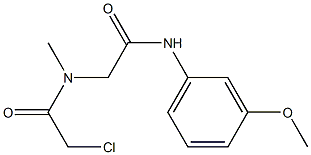 2-CHLORO-N-{2-[(3-METHOXYPHENYL)AMINO]-2-OXOETHYL}-N-METHYLACETAMIDE Struktur