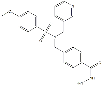 N-(4-HYDRAZINOCARBONYL-BENZYL)-4-METHOXY-N-PYRIDIN-3-YLMETHYL-BENZENESULFONAMIDE Struktur