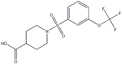 1-{[3-(TRIFLUOROMETHOXY)PHENYL]SULFONYL}PIPERIDINE-4-CARBOXYLIC ACID Struktur