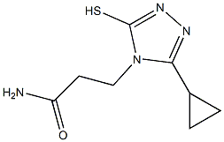 3-(3-CYCLOPROPYL-5-MERCAPTO-4H-1,2,4-TRIAZOL-4-YL)PROPANAMIDE Struktur