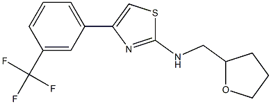 N-(TETRAHYDROFURAN-2-YLMETHYL)-4-[3-(TRIFLUOROMETHYL)PHENYL]-1,3-THIAZOL-2-AMINE Struktur