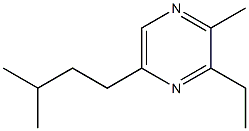 2-METHYL-3-ETHYL-5-ISOAMYLPYRAZINE Struktur