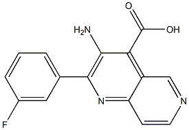 3-AMINO-2-(3-FLUOROPHENYL)-1,6-NAPHTHYRIDINE-4-CARBOXYLIC ACID Struktur