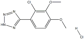 5-(2-CHLORO-3,4-DIMETHOXYPHENYL)-2H-TETRAZOLE HYDROCHLORIDE Struktur