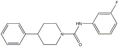 N-(3-fluorophenyl)-4-phenyltetrahydro-1(2H)-pyridinecarboxamide Struktur