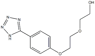 2-{2-[4-(1H-1,2,3,4-tetraazol-5-yl)phenoxy]ethoxy}-1-ethanol Struktur