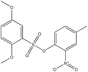 4-methyl-2-nitrophenyl 2,5-dimethoxybenzene-1-sulfonate Struktur