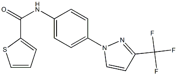 N2-{4-[3-(trifluoromethyl)-1H-pyrazol-1-yl]phenyl}thiophene-2-carboxamide Struktur