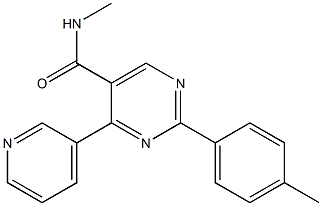 N-methyl-2-(4-methylphenyl)-4-(3-pyridinyl)-5-pyrimidinecarboxamide Struktur