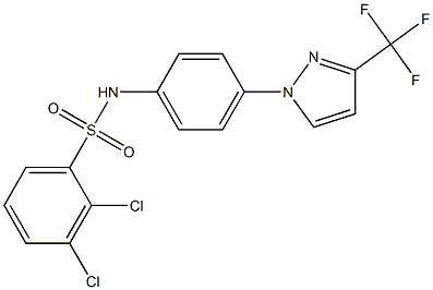 N1-{4-[3-(trifluoromethyl)-1H-pyrazol-1-yl]phenyl}-2,3-dichlorobenzene-1-sulfonamide Struktur