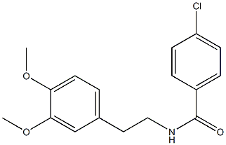 4-chloro-N-(3,4-dimethoxyphenethyl)benzenecarboxamide Struktur