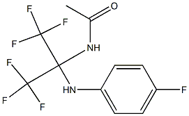 N1-[2,2,2-trifluoro-1-(4-fluoroanilino)-1-(trifluoromethyl)ethyl]acetamide Struktur