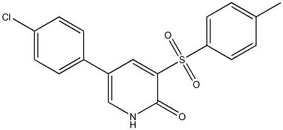 5-(4-chlorophenyl)-3-[(4-methylphenyl)sulfonyl]-2(1H)-pyridinone Struktur