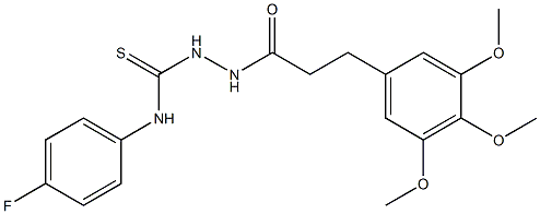 N1-(4-fluorophenyl)-2-[3-(3,4,5-trimethoxyphenyl)propanoyl]hydrazine-1-carbothioamide Struktur