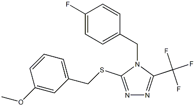 4-(4-fluorobenzyl)-3-[(3-methoxybenzyl)sulfanyl]-5-(trifluoromethyl)-4H-1,2,4-triazole Struktur