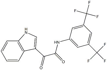 N-[3,5-bis(trifluoromethyl)phenyl]-2-(1H-indol-3-yl)-2-oxoacetamide Struktur