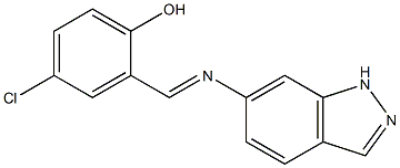 4-chloro-2-[(1H-indazol-6-ylimino)methyl]phenol Struktur