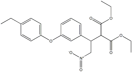 diethyl 2-{1-[3-(4-ethylphenoxy)phenyl]-2-nitroethyl}malonate Struktur