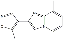 8-methyl-2-(5-methyl-4-isoxazolyl)imidazo[1,2-a]pyridine Struktur