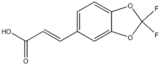 (E)-3-(2,2-difluorobenzo[d][1,3]dioxol-6-yl)acrylic acid Struktur