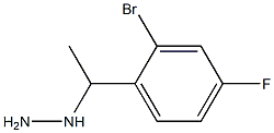 1-(1-(2-bromo-4-fluorophenyl)ethyl)hydrazine Struktur