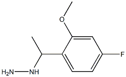 1-(1-(4-fluoro-2-methoxyphenyl)ethyl)hydrazine Struktur