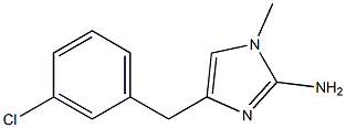 1-methyl-4-(3-chlorobenzyl)-1H-imidazol-2-amine Struktur