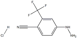 2-(trifluoromethyl)-4-hydrazinylbenzonitrile hydrochloride Struktur