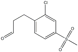 3-(2-chloro-4-(methylsulfonyl)phenyl)propanal Struktur