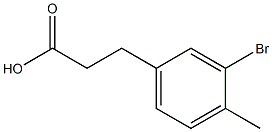 3-(3-bromo-4-methylphenyl)propanoic acid Struktur