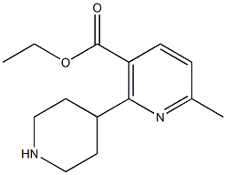 ethyl 6-methyl-2-(piperidin-4-yl)nicotinate Struktur