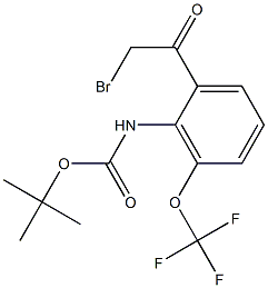 tert-butyl 2-(2-bromoacetyl)-6-(trifluoromethoxy)phenylcarbamate Struktur