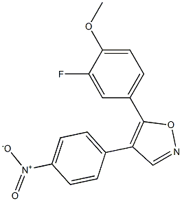 5-(3-fluoro-4-methoxyphenyl)-4-(4-nitrophenyl)isoxazole Struktur