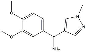 (3,4-dimethoxyphenyl)(1-methyl-1H-pyrazol-4-yl)methanamine Struktur