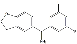 (3,5-difluorophenyl)(2,3-dihydro-1-benzofuran-5-yl)methanamine Struktur