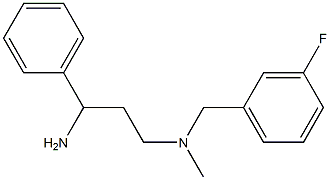 (3-amino-3-phenylpropyl)[(3-fluorophenyl)methyl]methylamine Struktur