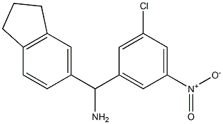 (3-chloro-5-nitrophenyl)(2,3-dihydro-1H-inden-5-yl)methanamine Struktur