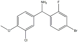 (4-bromo-2-fluorophenyl)(3-chloro-4-methoxyphenyl)methanamine Struktur