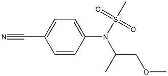 (4-cyanophenyl)-N-(1-methoxypropan-2-yl)methanesulfonamide Struktur