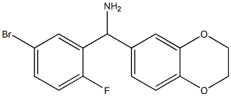 (5-bromo-2-fluorophenyl)(2,3-dihydro-1,4-benzodioxin-6-yl)methanamine Struktur