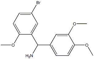 (5-bromo-2-methoxyphenyl)(3,4-dimethoxyphenyl)methanamine Struktur